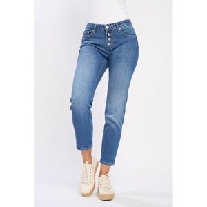 Blugi crop regular fit imagine