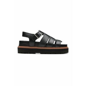 Sandale flatform de piele imagine
