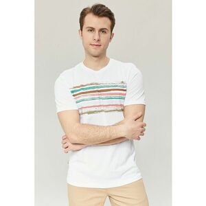 Tricou de bumbac in dungi contrastante Nancy imagine