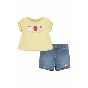 Set de tricou si pantaloni scurti de denim - 2 piese imagine