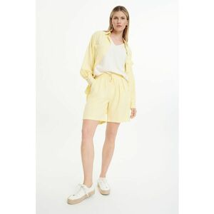Pantaloni scurti din amestec de in cu snur imagine