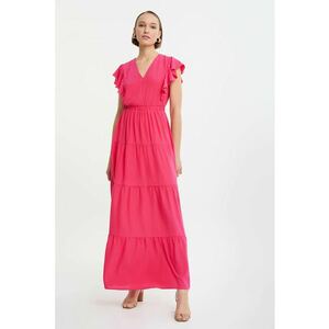 Rochie cu decolteu in V si model stratificat imagine