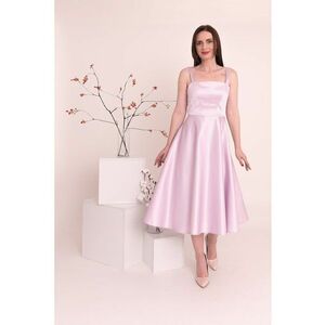 Rochie midi de satin Amelia imagine