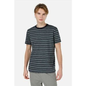 Tricou cu decolteu la baza gatului si model in dungi imagine