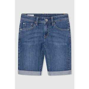 Pantaloni scurti din denim cu detalii cu aspect deteriorat imagine