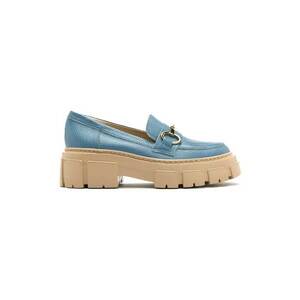 Pantofi loafer de piele cu detaliu metalic Pauline imagine