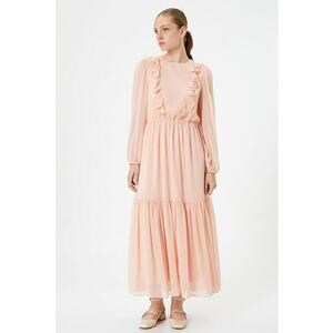 Rochie maxi cu volan imagine