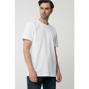 Tricou de bumbac cu decolteu la baza gatului imagine