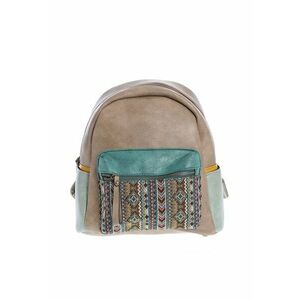 Rucsac din piele ecologica cu imprimeu geometric imagine