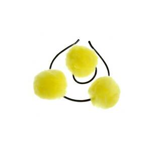 Set 2 accesorii de par cu puf galben imagine