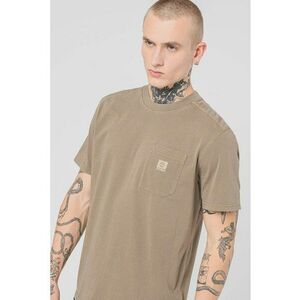 Tricou de bumbac cu decolteu la baza gatului imagine