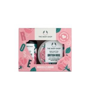 Set Nourish & Flourish British Rose Duo Treats Gel de dus British Rose 60ml+Unt de corp British Rose 50ml imagine