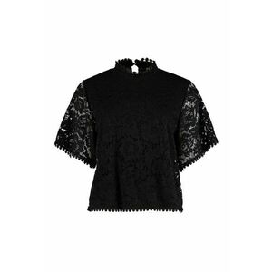 Bluza de dantela crosetata cu maneci scurte imagine