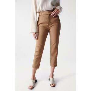 Pantaloni chino crop slim fit cu talie inalta imagine