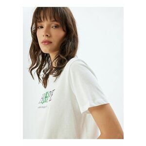 Tricou de bumbac cu margele imagine