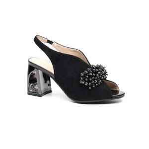 Sandale dama elegante 815 2 negru velur imagine