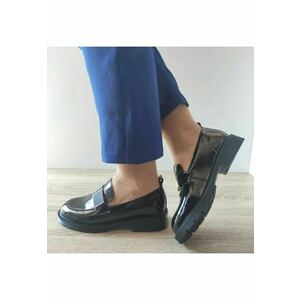 Pantofi Casual Dama 400007 01-L Negri Lac - Negru imagine