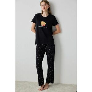 Pijama de bumbac cu maneci scurte imagine