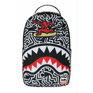 Rucsac cu model si barete ajustabile - Rosu - Alb - Negru imagine