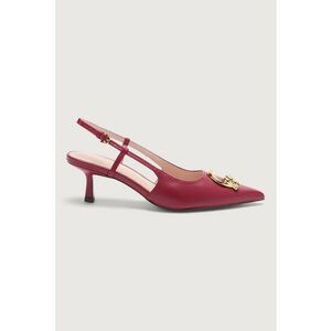 Pantofi slingback de piele cu varf ascutit imagine