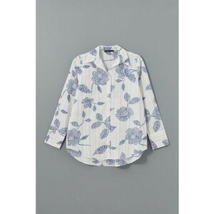 Camasa de bumbac cu model floral imagine