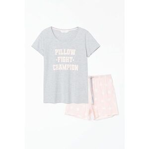 Pijama din bumbac cu imprimeu cu stele imagine