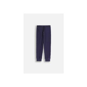 Pantaloni sport din jerseu cu striatii si talie ajustabila - Albastru inchis imagine
