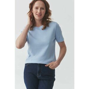 Tricou din bumbac cu decolteu rotund imagine