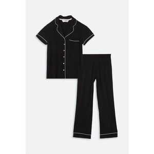 Camasa cu maneci scurte si pantaloni lungi de pijama imagine