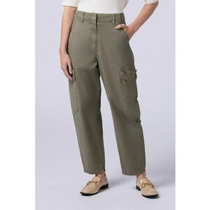 Pantaloni cargo cu strasuri si talie inalta imagine