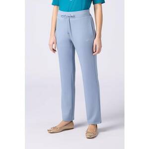 Pantaloni de trening cu croiala dreapta si snur imagine