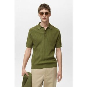 Tricou polo striat din amestec de modal imagine