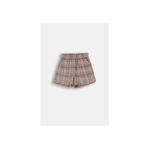 Pantaloni scurti in carouri - cu talie elastica - Gri imagine