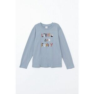 Bluza de bumbac cu imprimeu text imagine