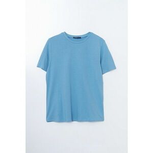 Tricou cu decolteu rotund si model uni imagine