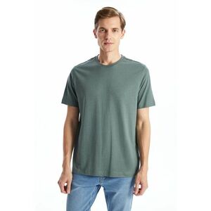 Tricou de bumbac cu decolteu la baza gatului imagine