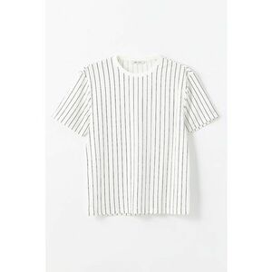 Tricou cu decolteu rotund si model in dungi imagine