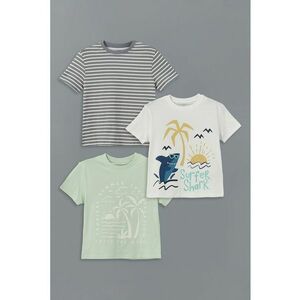 Set de tricouri de bumbac cu model - 3 piese imagine