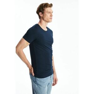 Tricou din amestec de bumbac cu model uni imagine