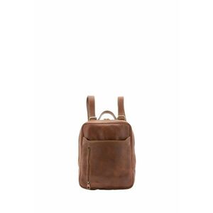 Rucsac de piele cu buzunare cu fermoar imagine