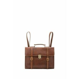 Rucsac de piele cu buzunar cu fermoar pe spate 211467 imagine