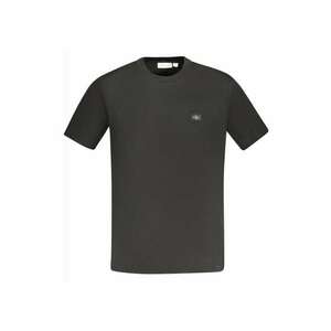Tricou barbati - cu mini logo brodat - Regular fit - Negru - imagine