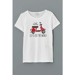 Tricou lejer din bumbac cu imprimeu grafic imagine