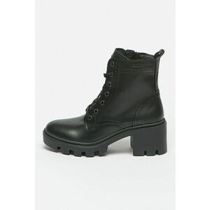 Botine din piele cu toc inalt imagine