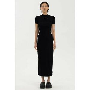 Rochie maxi cu decupaj pe spate - Negru imagine