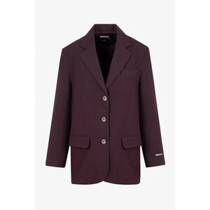 Sacou cu aspect oversized Scarlet - Violet pruna - imagine