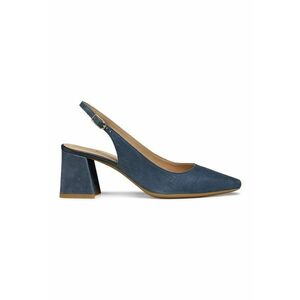 Pantofi slingback de piele intoarsa cu toc imagine