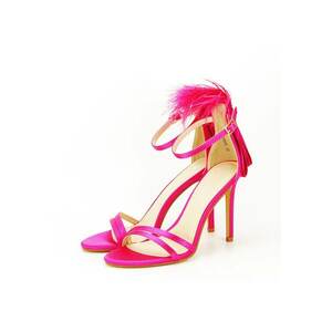 Sandale elegante fucsia cu pene BSX8005 128 13130 imagine