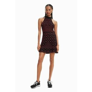 Rochie fara maneci cu model geometric imagine