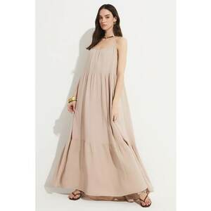 Rochie maxi evazata cu bretele inguste imagine
